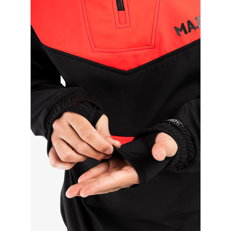 Geaca softshell MAJESTY Softshell Anorak, Negru/Rosu