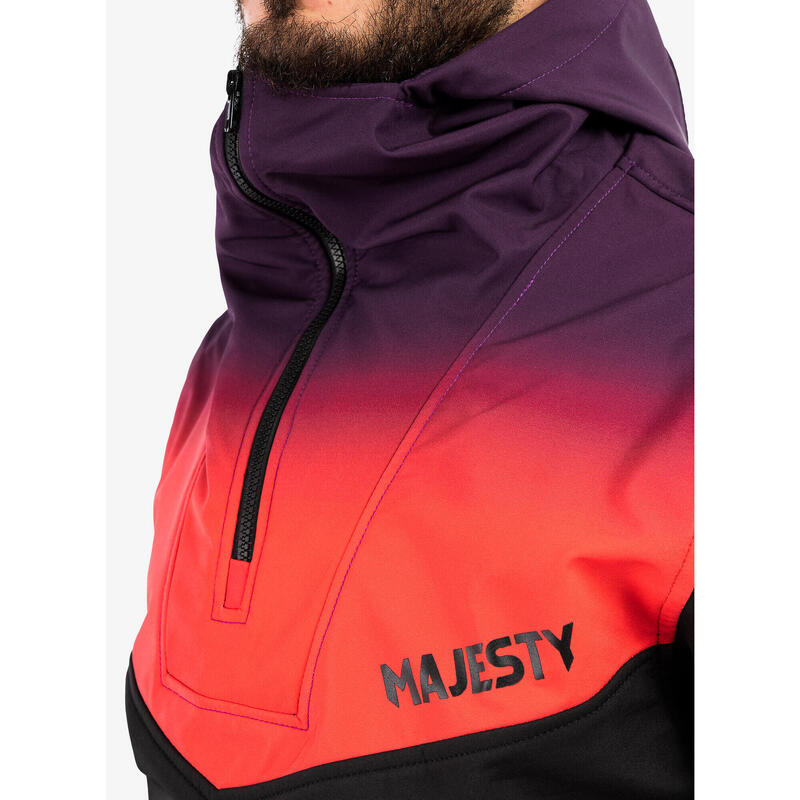 Geaca softshell MAJESTY Softshell Anorak, Negru/Rosu