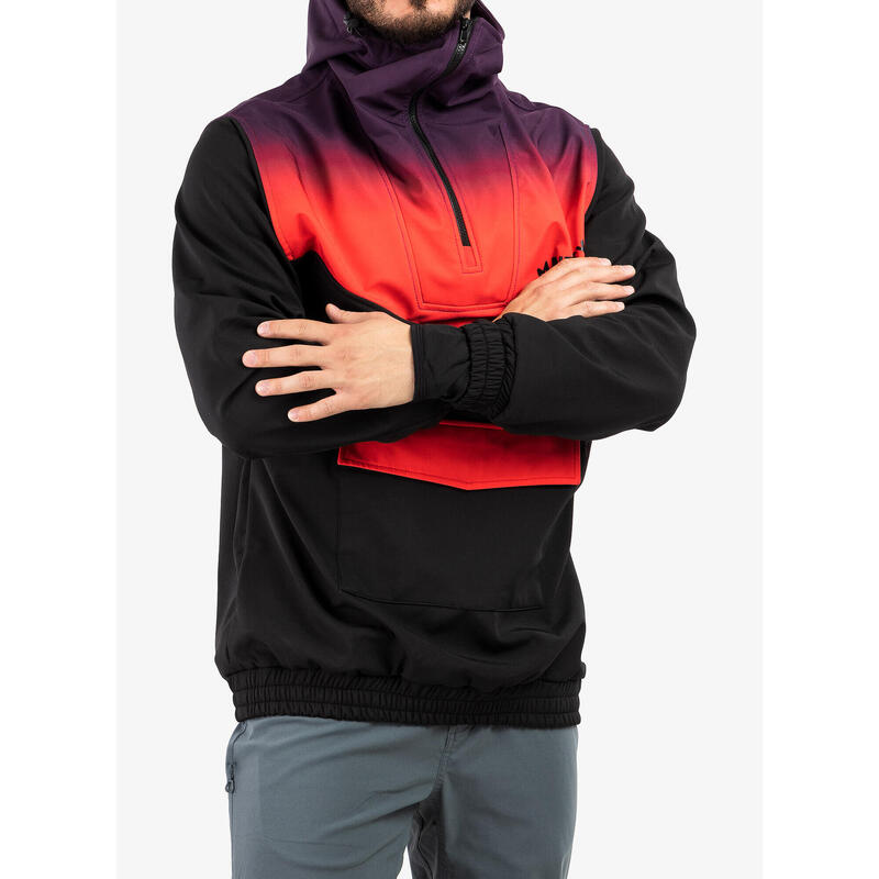 Geaca softshell MAJESTY Softshell Anorak, Negru/Rosu
