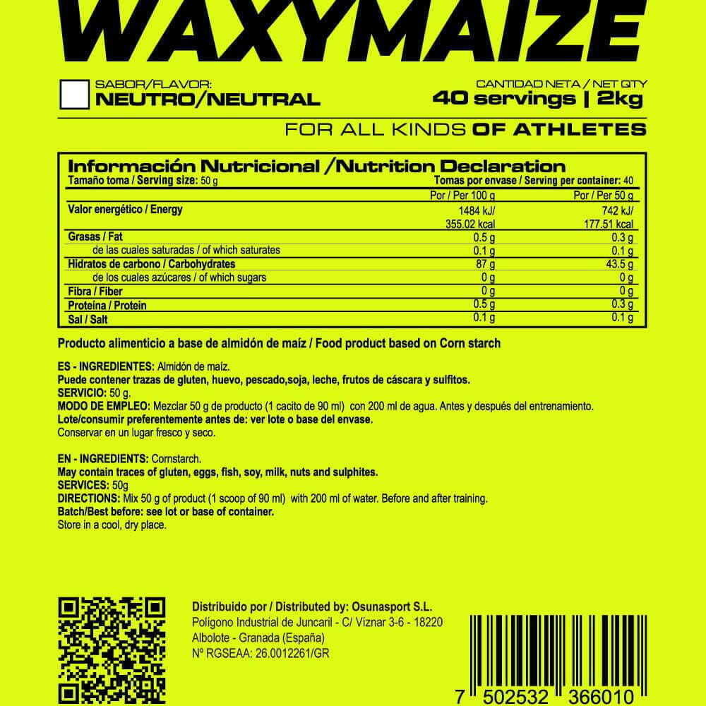 WaxyMaize - 2 kg (Amilopectina) Neutro da Masmusculo Supplements 6/6