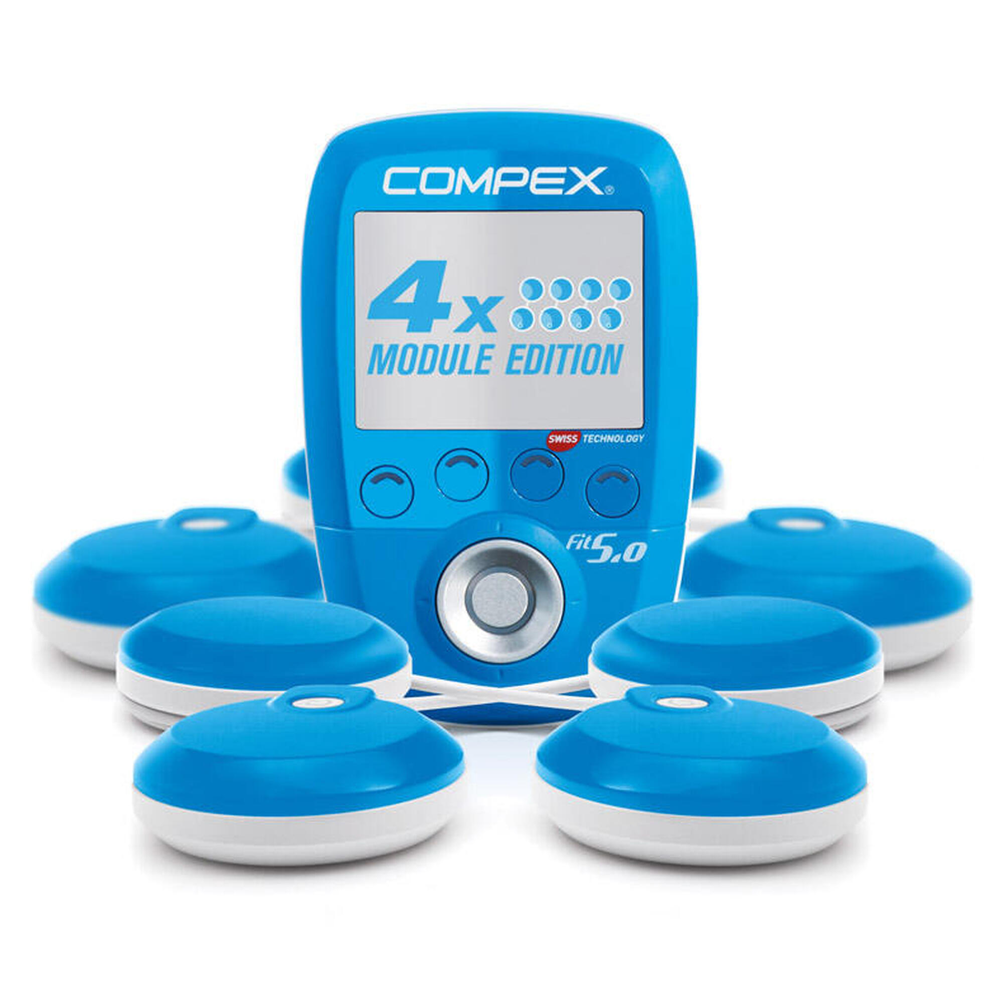Compex - Électrostimulateur Wireless Fit 5.0 4 Modules - Electrostimulateur - Bleu - Taille Unique - Decathlon