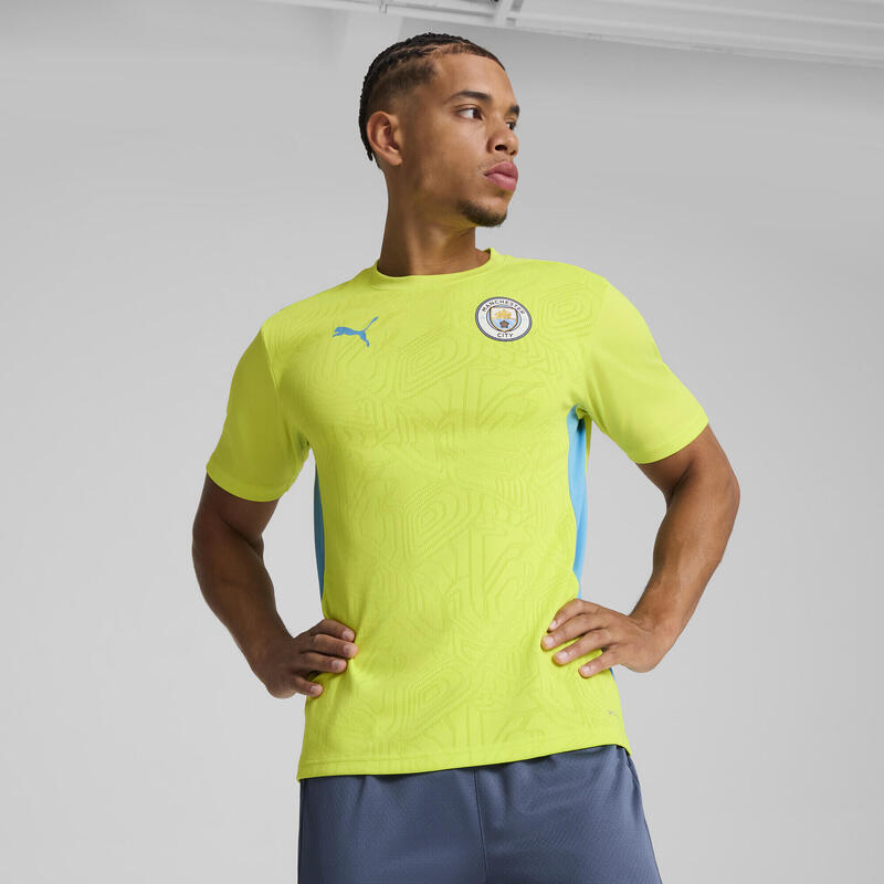 Tricou de antrenament Manchester City Masculin PUMA Yellow Glow Magic Blue