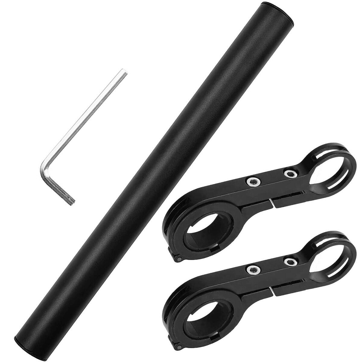 Przedłużenie kierownicy rowerowej, uchwyt na rower 20 cm czarny 3/7