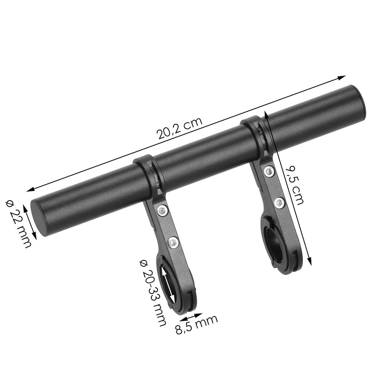Przedłużenie kierownicy rowerowej, uchwyt na rower 20 cm czarny 7/7