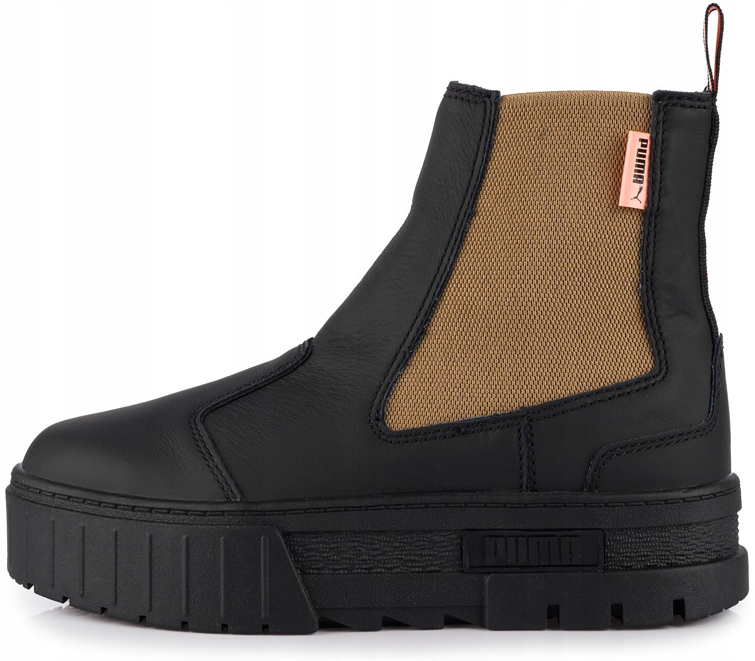Damskie buty botki na platformie czarne Puma Mayze Chelsea 2/7