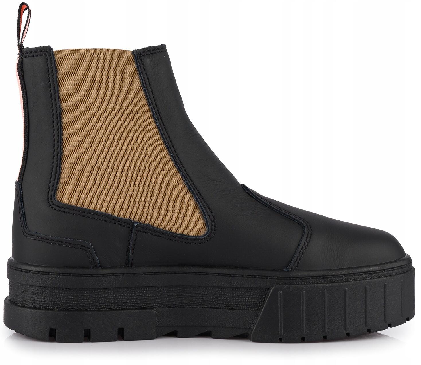 Damskie buty botki na platformie czarne Puma Mayze Chelsea 3/7
