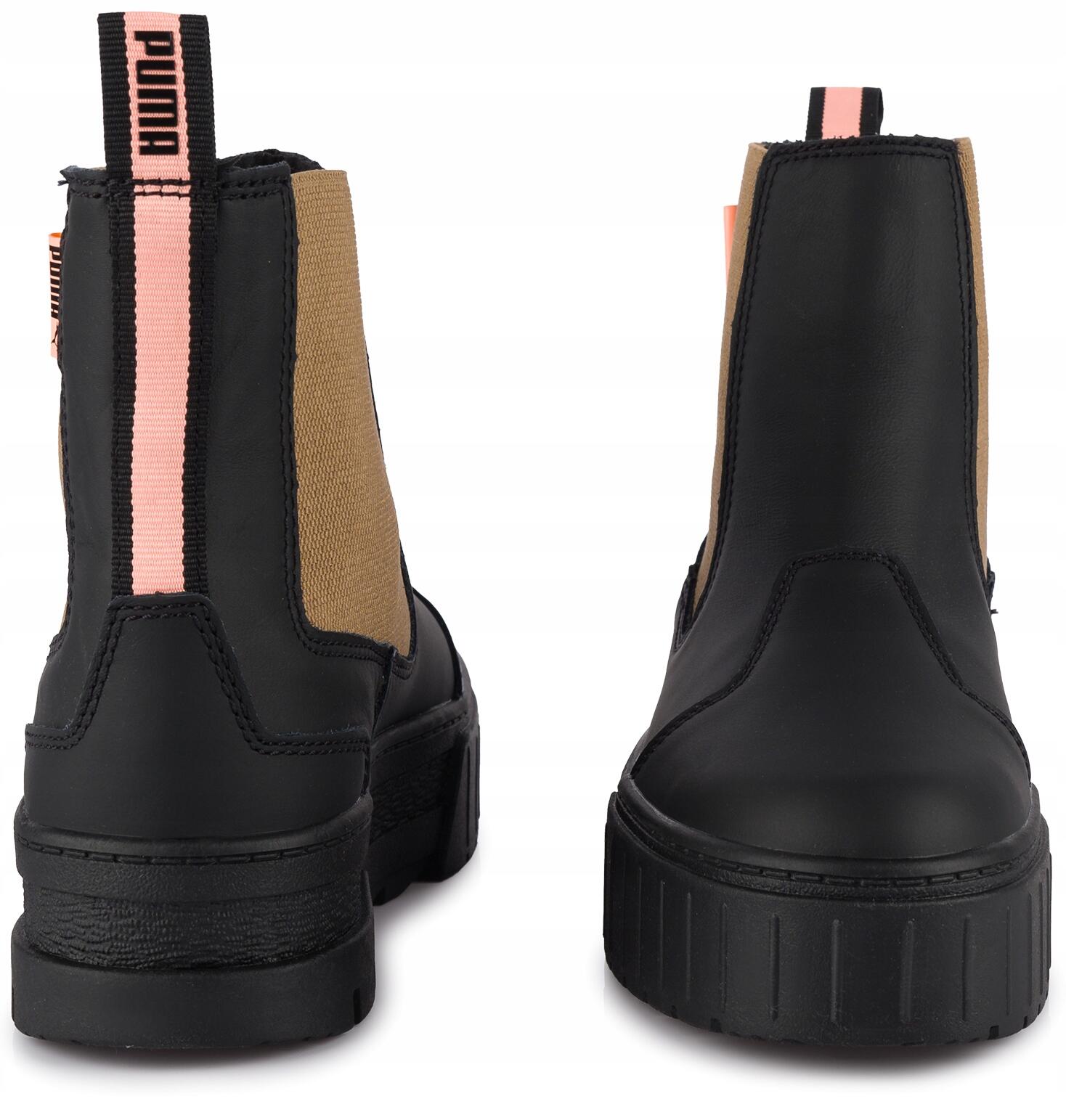 Damskie buty botki na platformie czarne Puma Mayze Chelsea 7/7