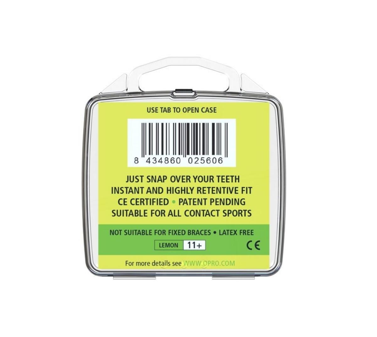 Protège-dents OPRO Snap-Fit Adulte – Jaune citron aromatisé 3/4