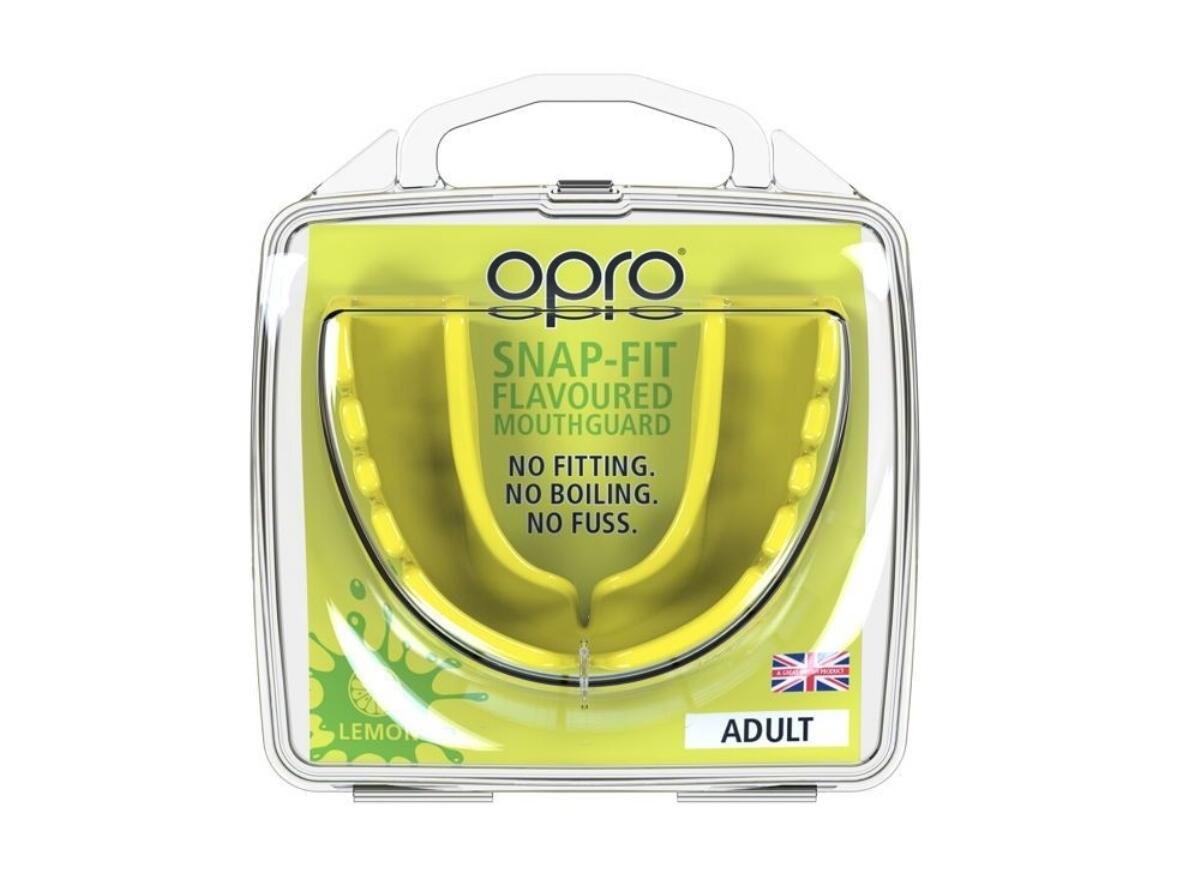 Protège-dents OPRO Snap-Fit Adulte – Jaune citron aromatisé 2/4