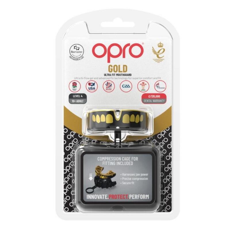 Protège-dents auto-ajustable Opro GEN5 Gold Grillz