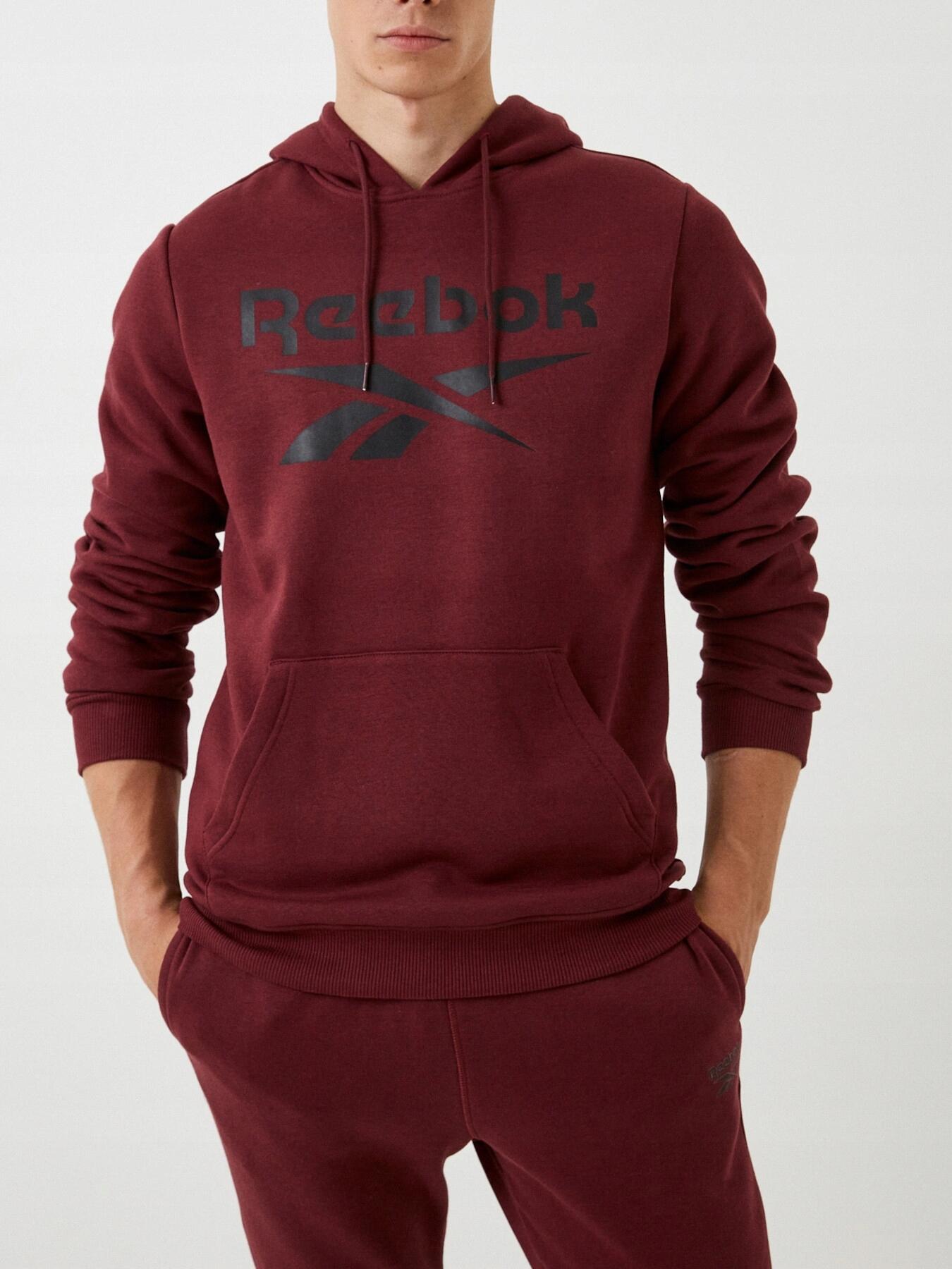 BLUZA męska REEBOK Z KAPTUREM 100071039 bordowa M 3/5