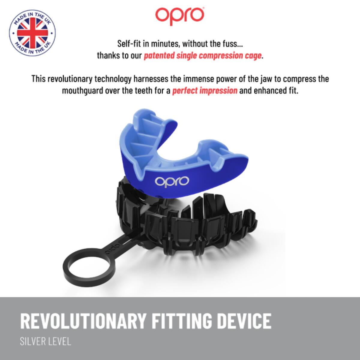 Paradenti OPRO Silver Adulto 10+ Silver Jaws 5/6