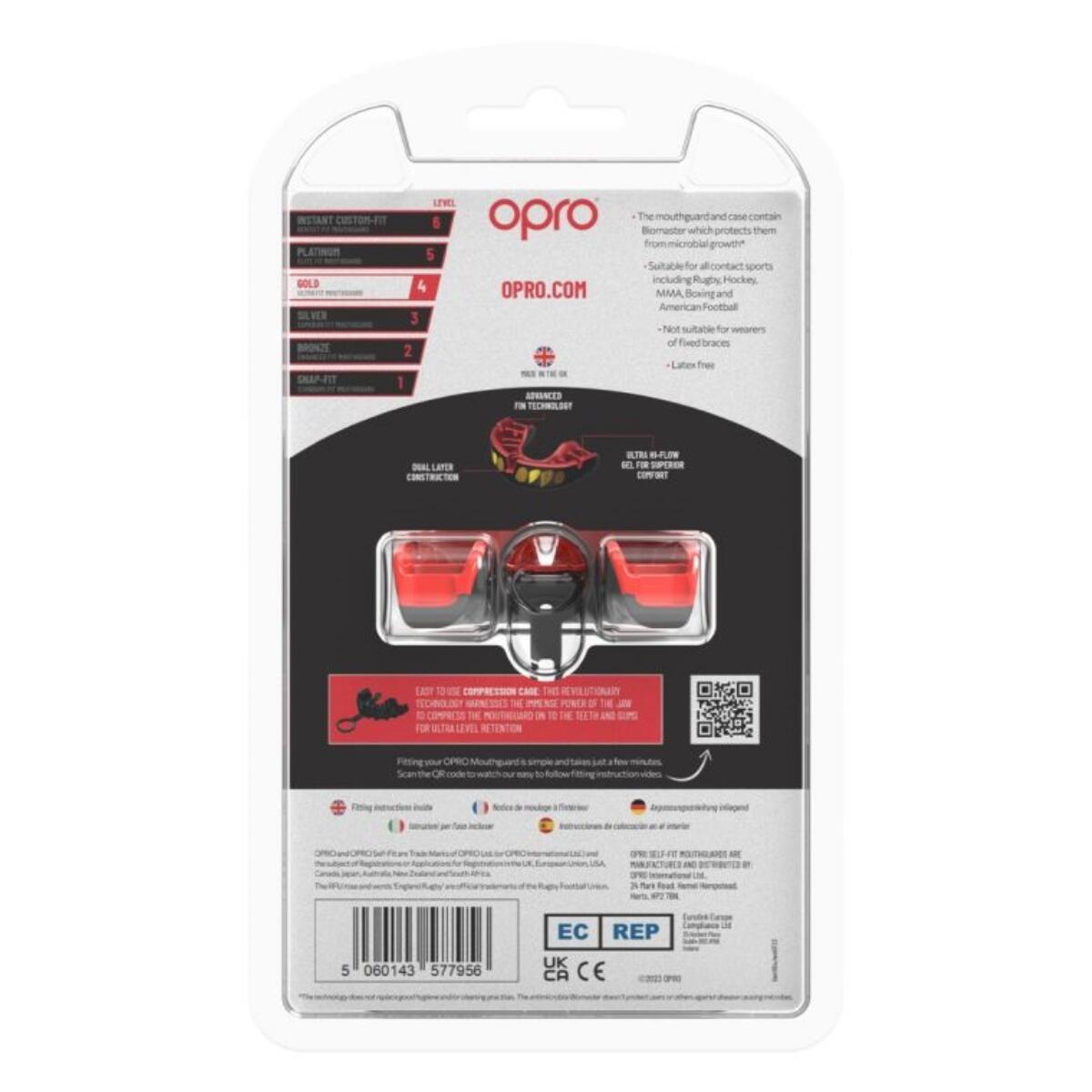 Paradenti OPRO Gold Adulto 10+ Gold Jaws 4/7