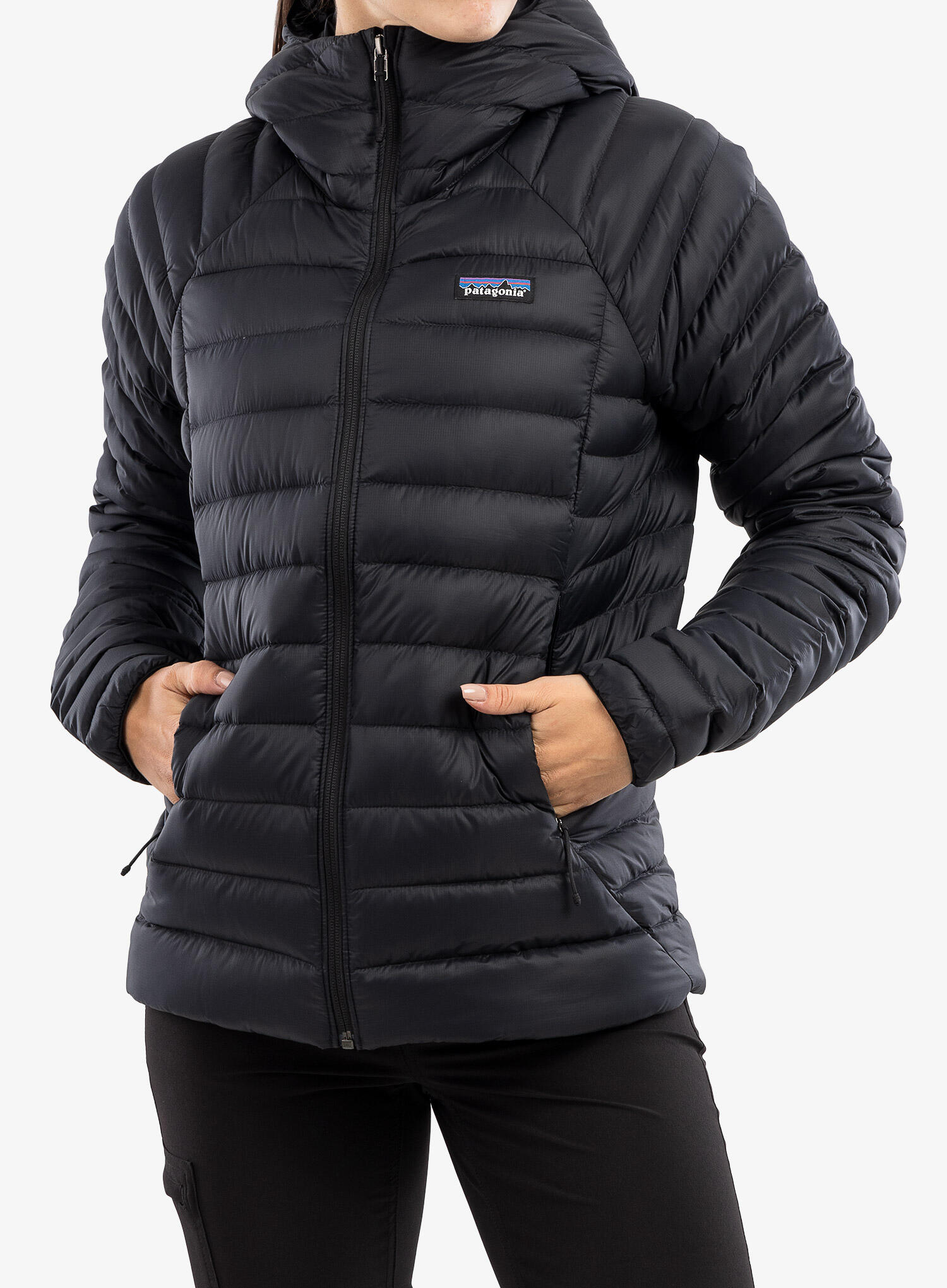 PATAGONIA Casaco de penas feminino Patagonia Down Sweater com capuz