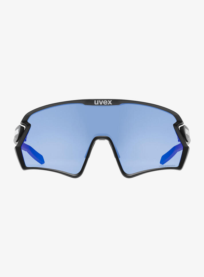 Okulary rowerowe Uvex Sportstyle 231 2.0 P - black matt/mirror blue