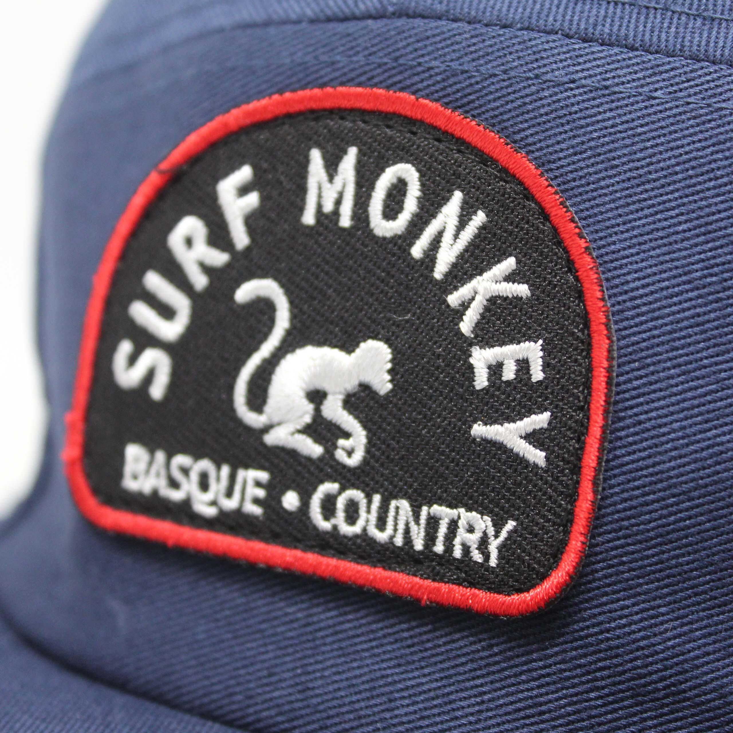 Casquette 5 panneaux - Visière plate - Jockey / Taille unique (Bleu marine) 3/6