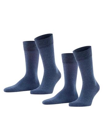 Happy heren sokken 2-pack – navy melee – 39-42