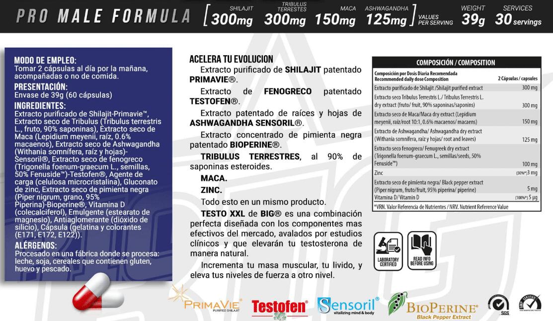 Testo XXL - 60 GRANDI capsule 3/3