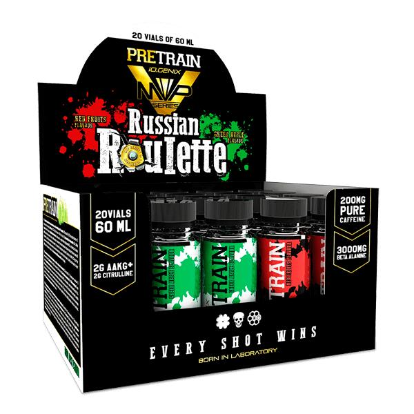 Russian roulette - 20 vials Frutas vermelhas e maçã verde da IO.Genix Promoção      39,95€ 53,13€ -24%    * 26/06/2025 até rutura de stock  Preço por quantidade 665,84€kg IO.GENIX Russian roulette - 20 vials Frutas vermelhas e maçã verde da IO.GenixVendido e expedido por: Masmusculo  