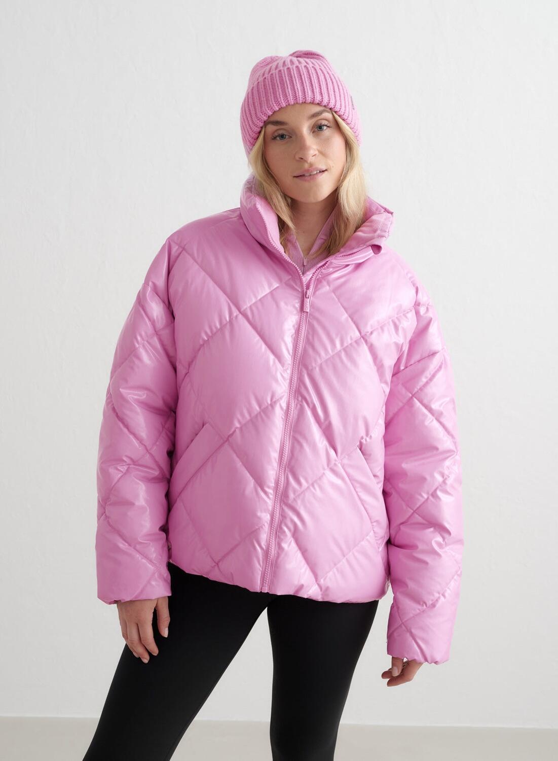 Dames Ski Jas Gewatteerd Roze 4/7