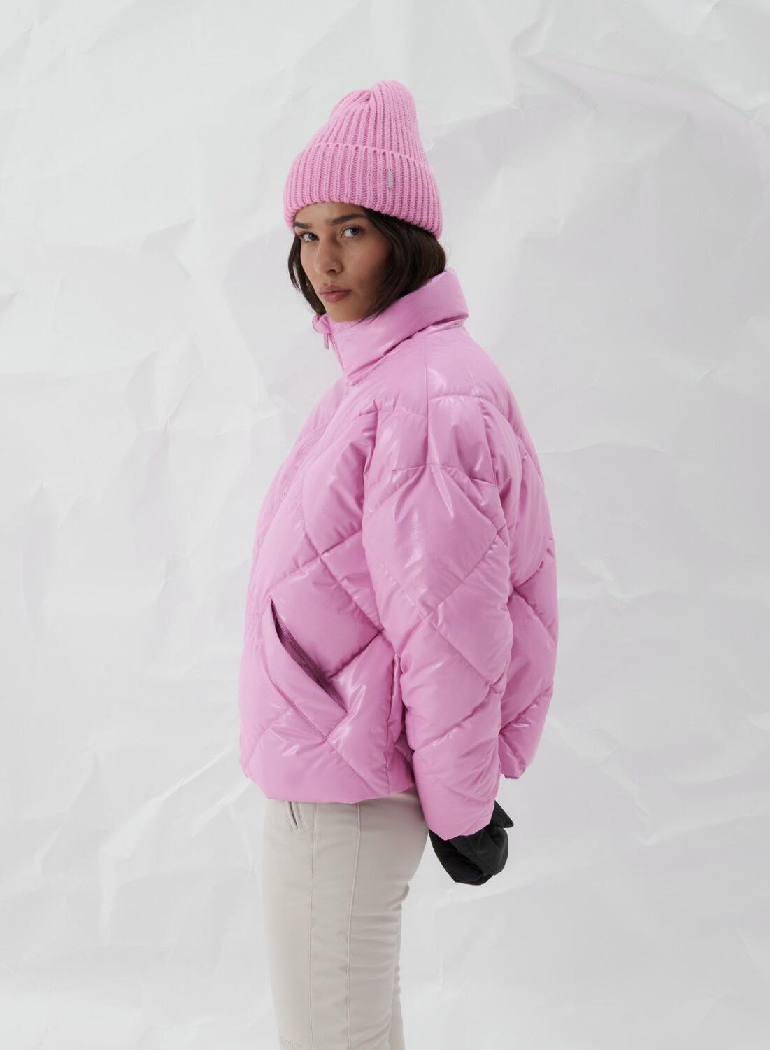 Dames Ski Jas Gewatteerd Roze 7/7