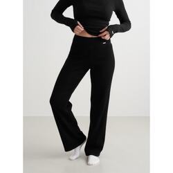 Pantalon femme en laine à jambe large Régulateur de température Noir