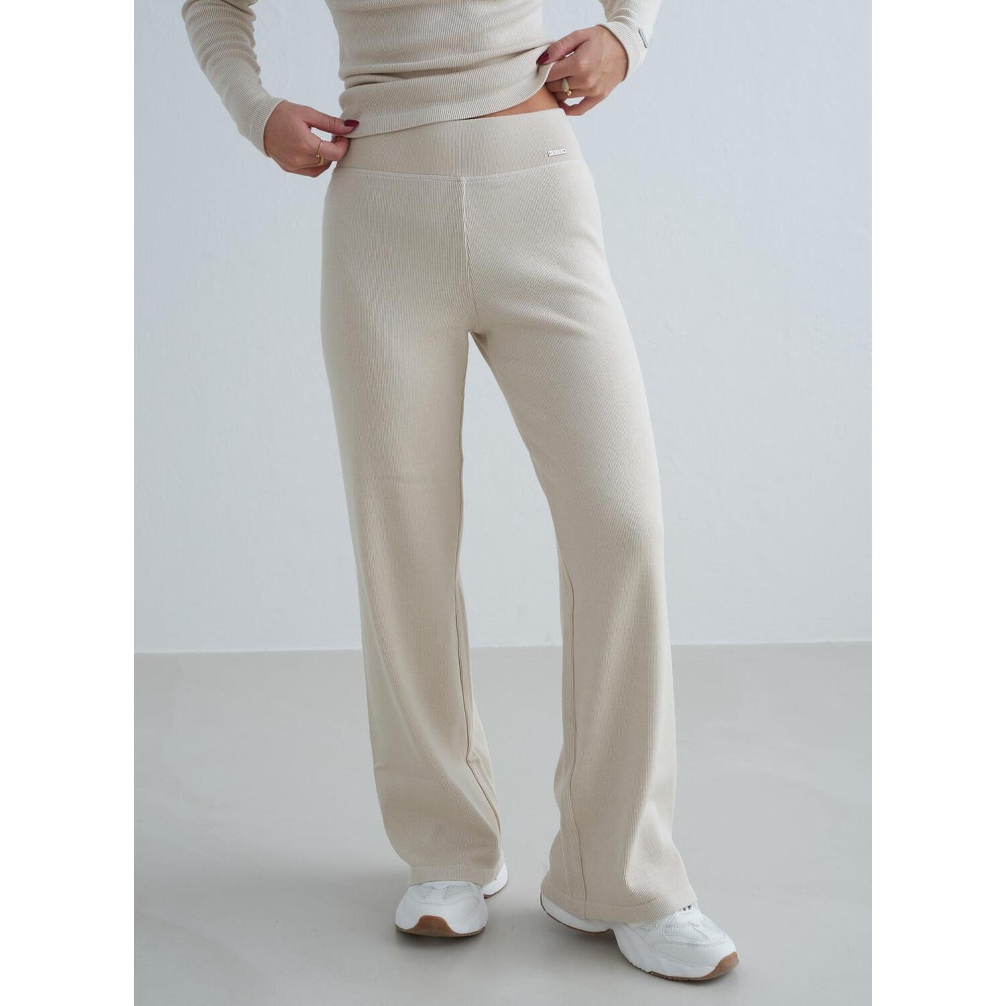 Aim'n - Pantalon En Laine Pour Femme Petite Jambe Large Régulateur De Température Crème - Pantalons - Blanc - 38 S - Decathlon