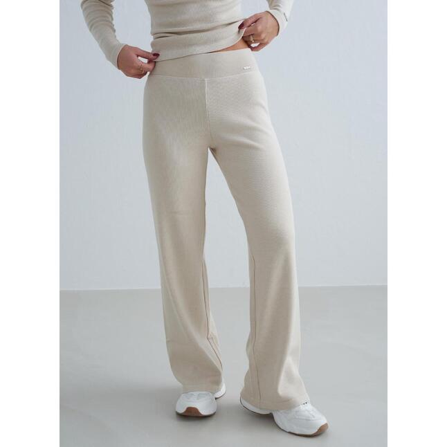 Pantalon femme en laine Petite jambe large Thermorégulateur Noir AIM'N