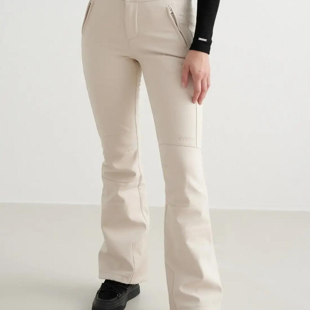 Women's Pants Softshell Fleece-Lined Water-Repellent Stretch Beige
