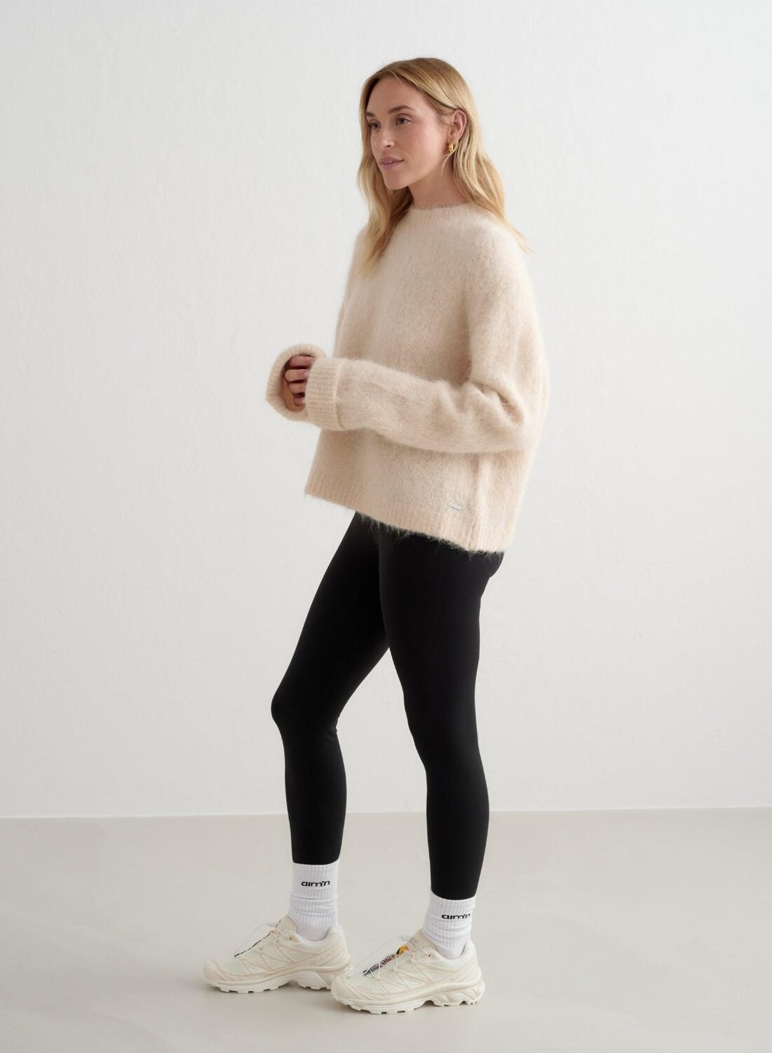 Donna Maglia Lana Alpaca Crema 5/7
