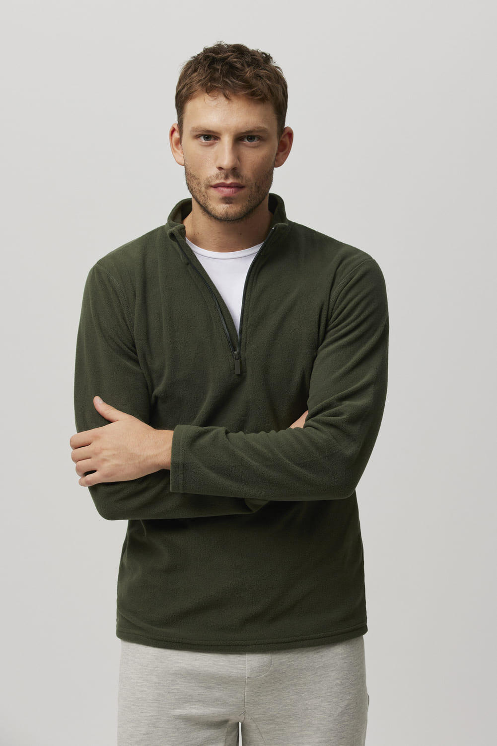 Polaire demi-zippée pour hommes noir 3/3