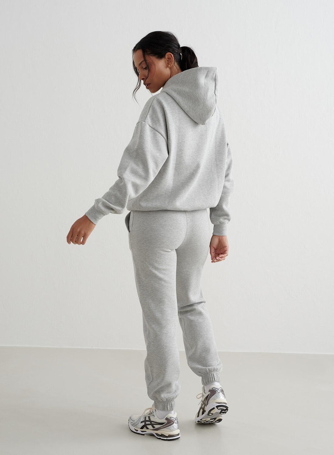 Mujer Sudadera Universitaria Gris Jaspeado 4/6