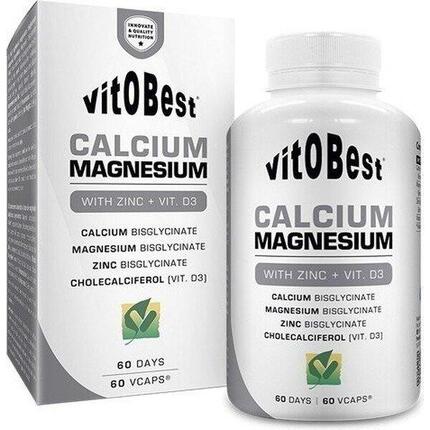 Calcium Magnésium - 60 capsules végétales de VitoBest