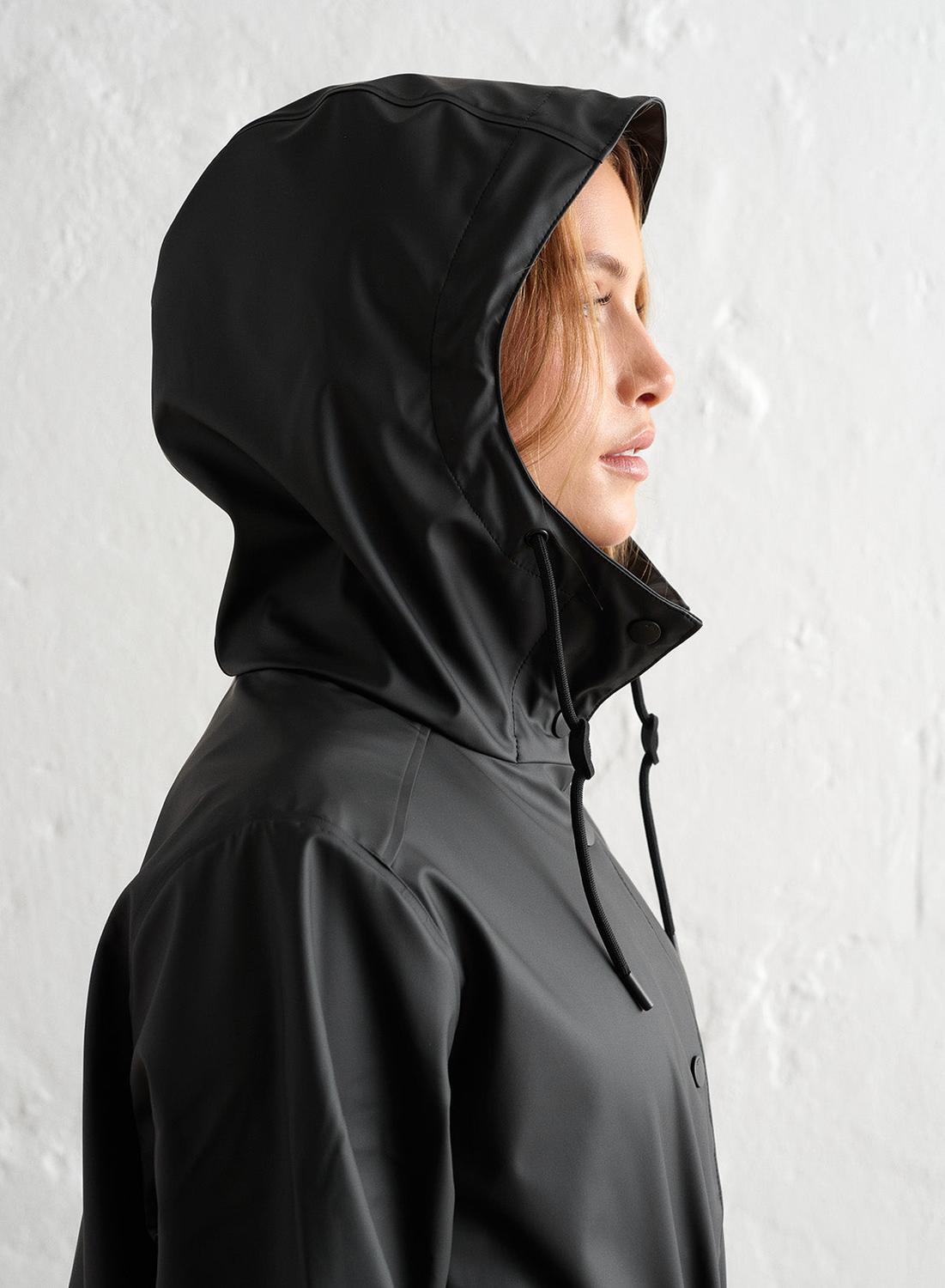 Dames Regenjas Waterdicht Zwart 5/7