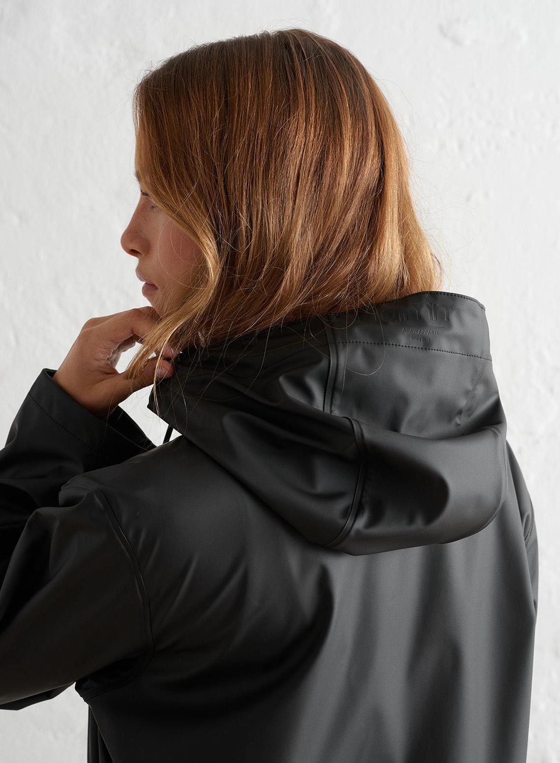 Dames Regenjas Waterdicht Zwart 7/7