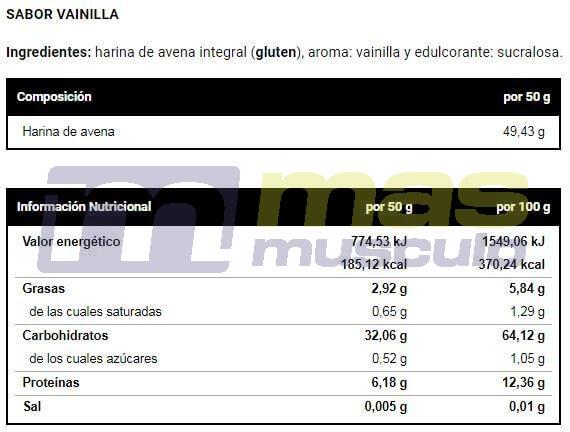 Harina de Avena - 2Kg Vainilla VitoBest 6/6