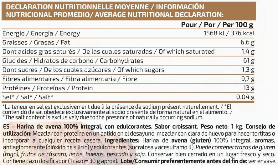 Farine d´Avoine - 1 kg Croissant de IO.Genix 2/3