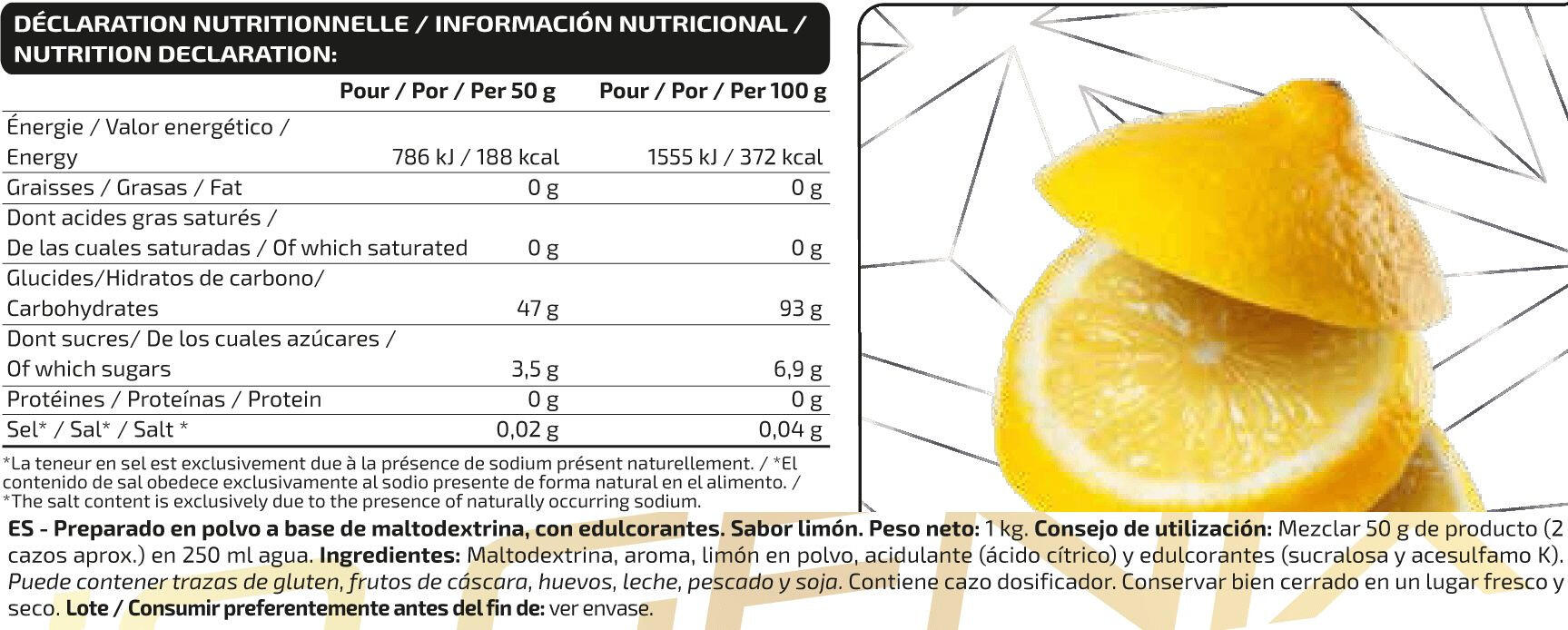 Maltodextrina - 1 Kg Limon IO.Genix 2/3
