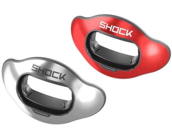 Shock Doctor 2 Pack Shields Color SLV Chrome / Red Ch