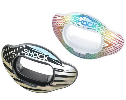 Shock Doctor 2 Pack Shields Color SLV Chrome / Red Ch