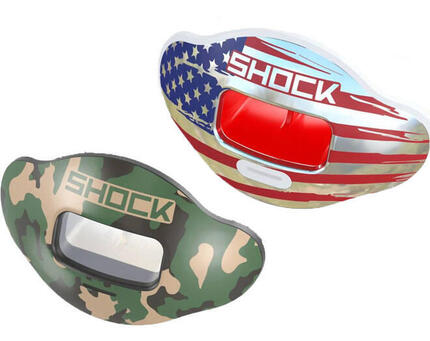 Shock Doctor 2 Pack Shields Color SLV Chrome / Red Ch