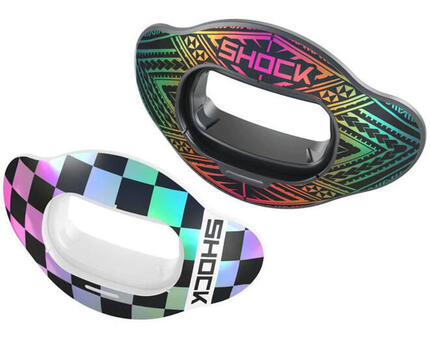 Shock Doctor 2 Pack Shields Color SLV Chrome / Red Ch