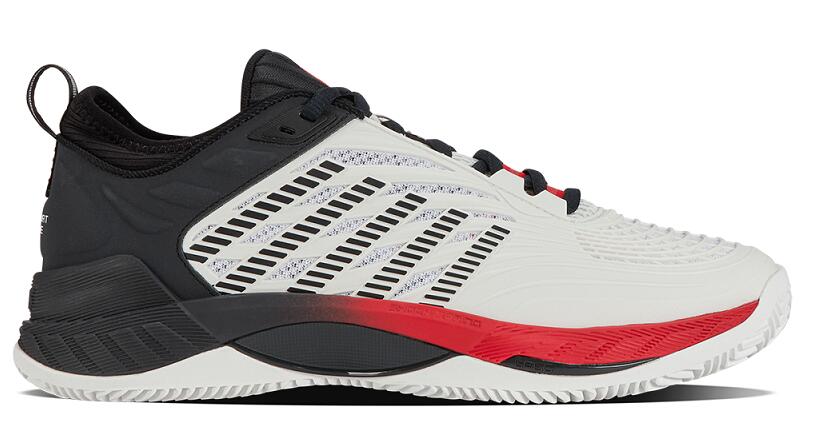 K-Swiss Hypercourt Supreme 2 Mens Tennis Shoes - White/Black/Red 1/3