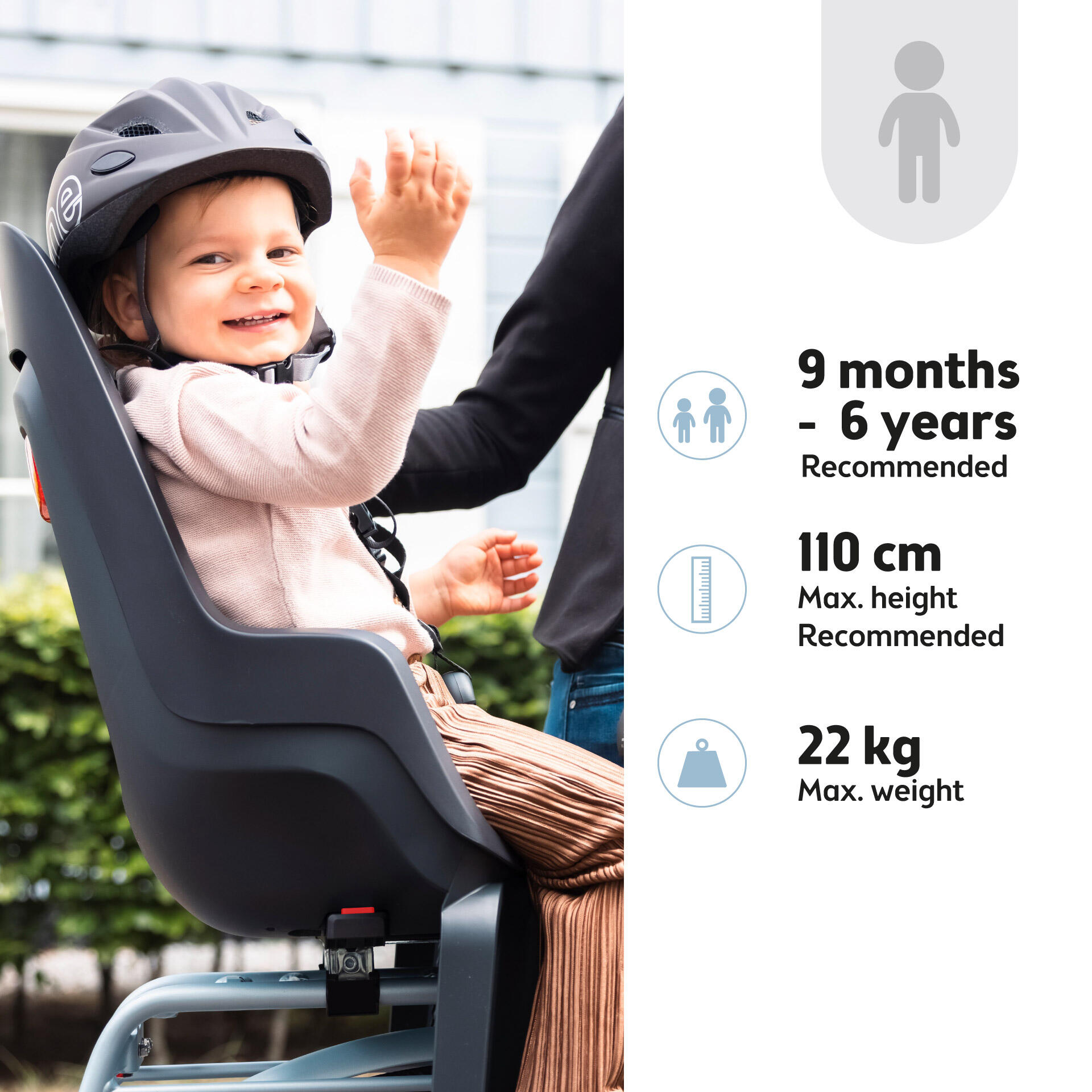 Siège Enfant Vélo Arrière Sur Cadre & Porta-Bagages Éco 7/9