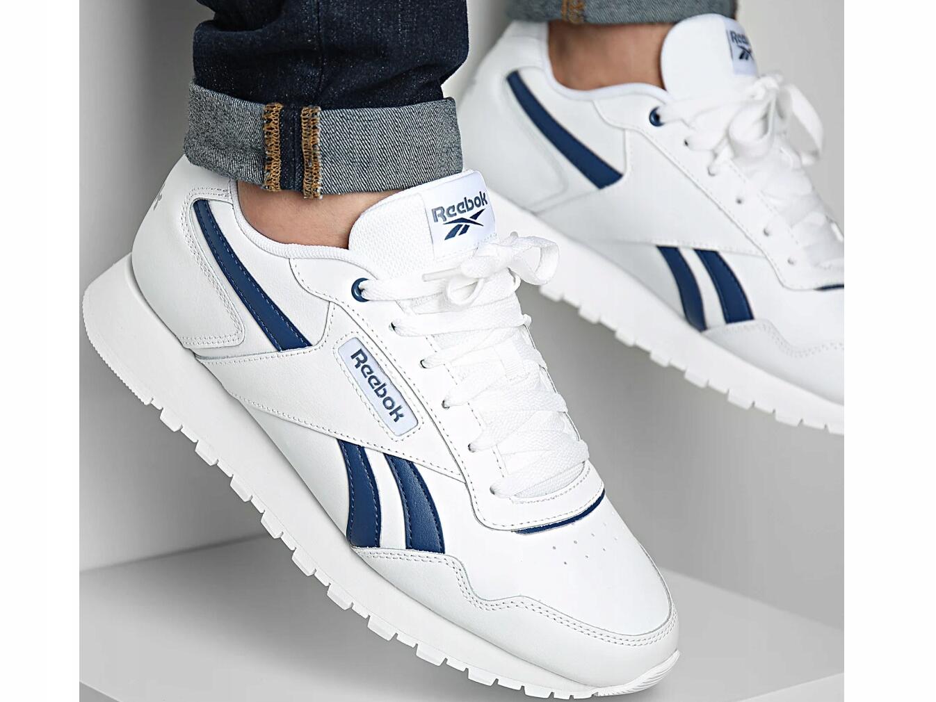 BUTY męskie REEBOK GLIDE 100074103 sportowe białe skórzane 45,5 6/7