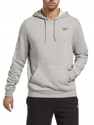 Felpa con Cappuccio Uomo Reebok RI FT LEFT CHEST OT HZ8788 Grigio