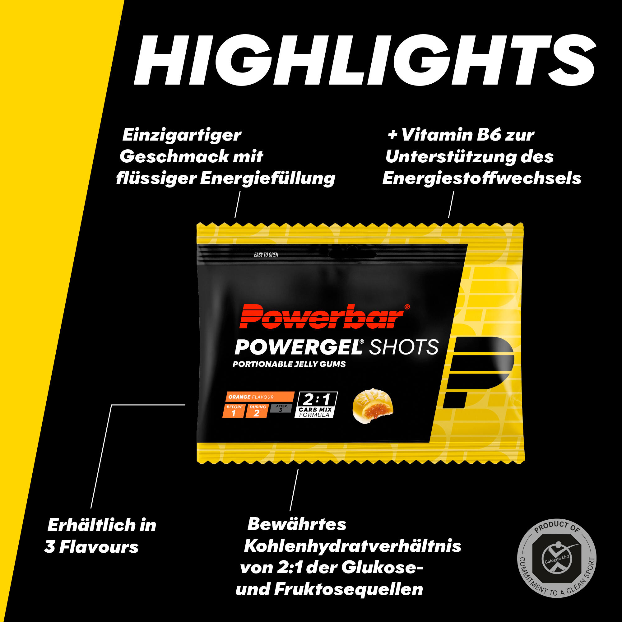 Shots PowerBar PowerGel 60gr (x24) 4/7