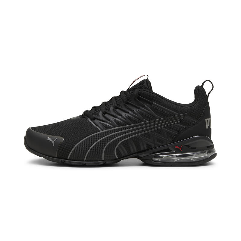 Voltaic Evo Running Shoe PUMA Black Stormy Slate For All Time Red Gray