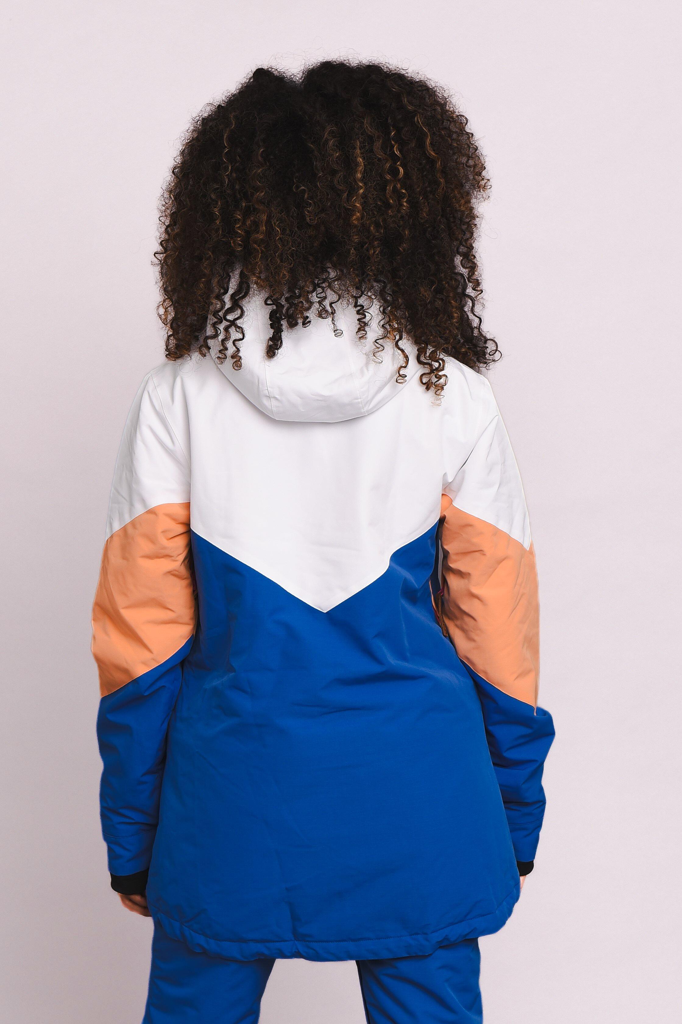 1080 Ski & Snowboard Jacket - Pêssego Pastel, Branco e Azul 2/4
