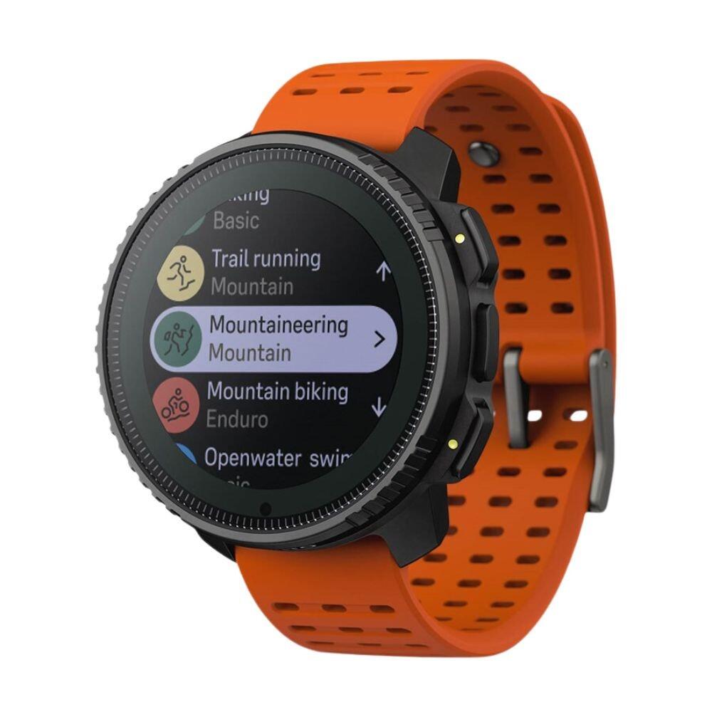 Relógio desportivo gps vertical steel solar canyon gps corrida laranja suunto